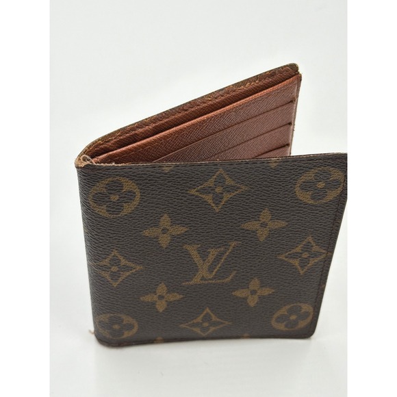 Louis Vuitton Monogram Bifold Wallet Men Brown Canvas Leather - Picture 6 of 11